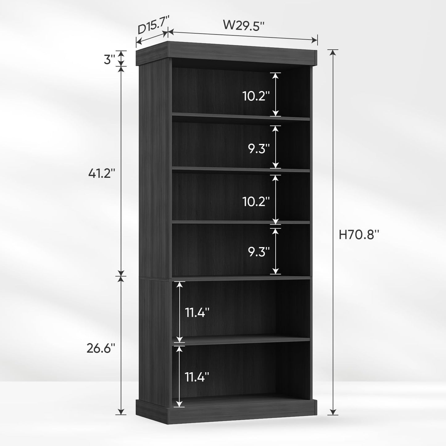 🌟 Modern Farmhouse Bookcase | Adjustable Shelves | Perfect for Books & Decor 🏡📖