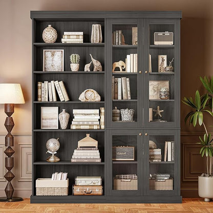 🌟 Modern Farmhouse Bookcase | Adjustable Shelves | Perfect for Books & Decor 🏡📖